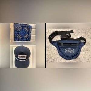3 Deep Eddy Vodka Trucker Hat Blue Southern Lemon Bandana Fanny Pack Belt Bag